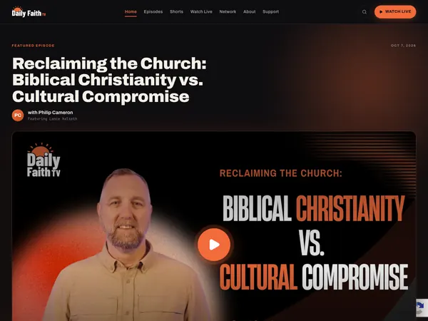 Daily Faith TV home page